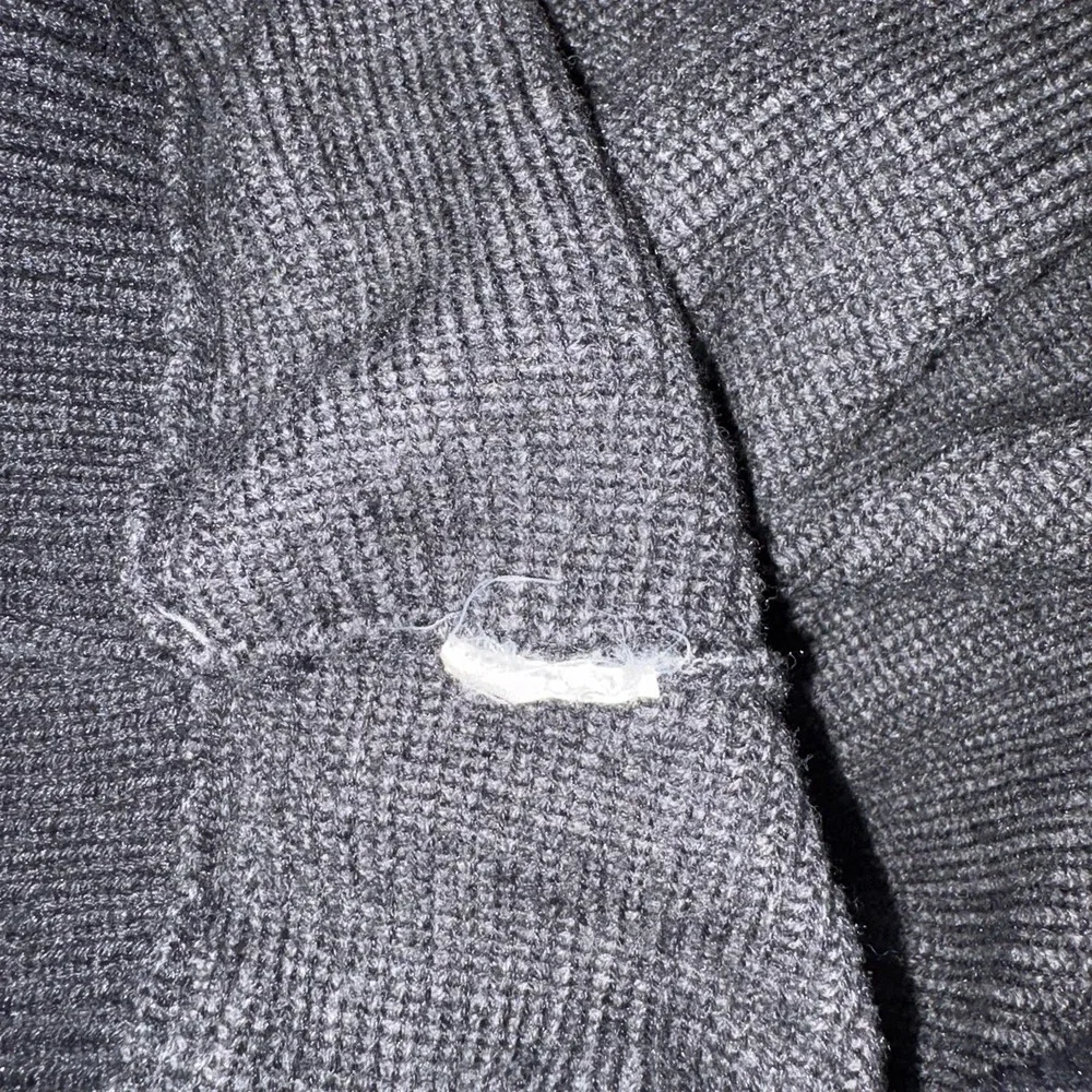 Banana Republic Men's Large Black/Gray Pullover 1/4 Zip Sweater Dark‎ Academia